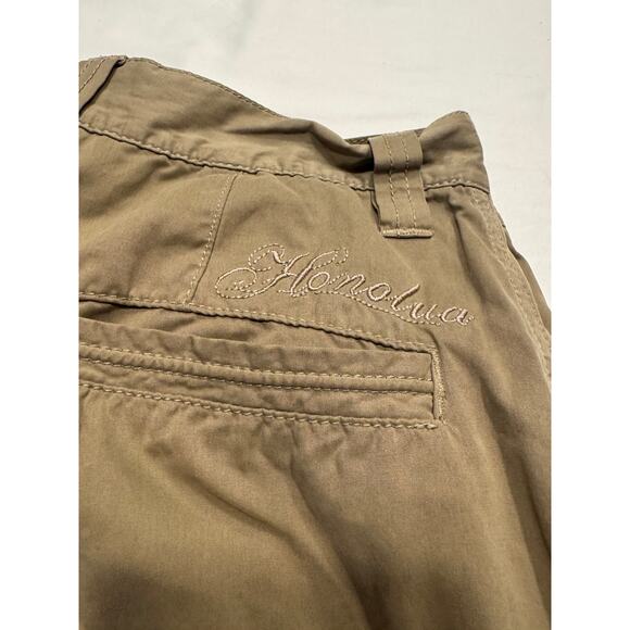 Honolua Men’s Chino Shorts 28 Khaki Flat Front Mid Rise Embroidered 9" Inseam - Picture 4 of 8